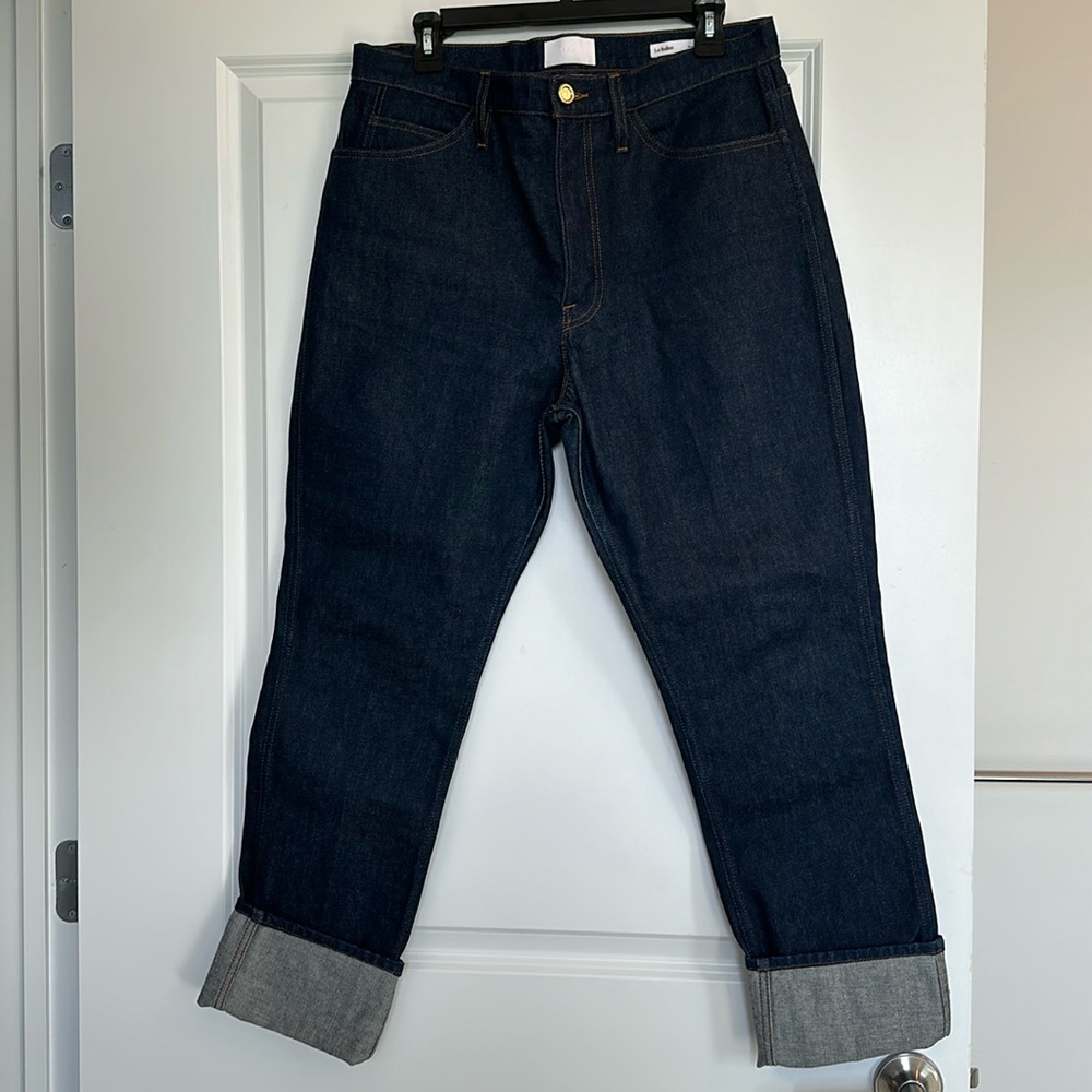 FRAME Le Italien High Rise 100% cotton Dark Blue Jeans.